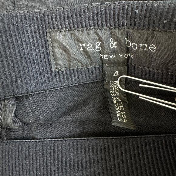Rag & Bone Simone Pant Size 4 Equestrian Stretch Twill High Rise Crop Black - Picture 3 of 6